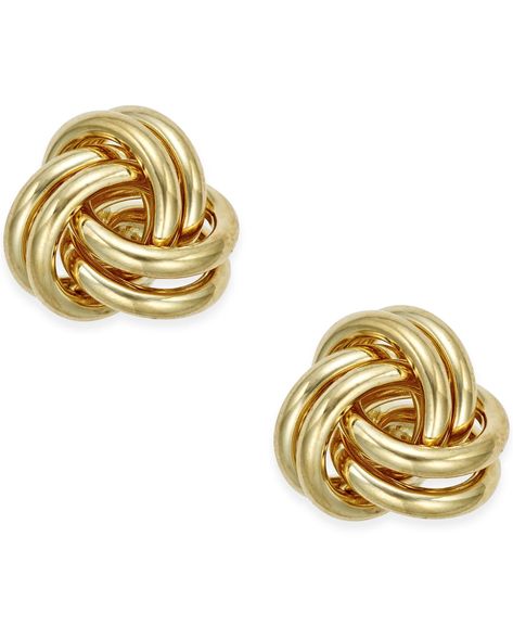 Macy's Love Knot Stud Earrings in 10k Gold & Reviews - Earrings - Jewelry & Watches - Macy's Gold Knot Earrings, Knot Stud Earrings, Knot Studs, Knot Earrings, Love Knot, Gold Studs, Gold Earrings Studs, 10k Gold, Jewelry Ideas