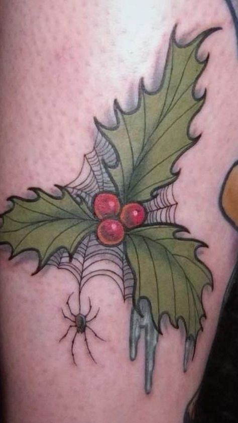 Christmas tattoos #tattooart #tattooedwomen #tattoomoodboard #tattooaesthetic Spooky Christmas Tattoo, Christmas Tattoo Flash, Holiday Tattoo Ideas, Winter Tattoos, Grinch Tattoo, Christmas Tattoo Ideas, Christmas Tattoos, Winter Tattoo, Robin Tattoo