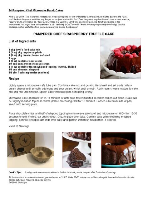 Pampered Chef Bundt Cake Recipes, Chocolate Lave Cake, Microwave Cake Recipe, Bundt Pan Recipes, Pampered Chef Stoneware, Microwave Cake, Bundt Cake Pan, Pampered Chef Recipes, Chocolate Fruit