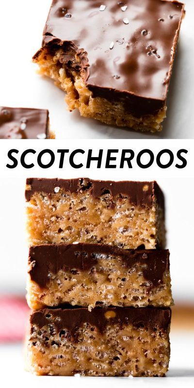 Scotcheroos bars combine butterscotch morsels, peanut butter, rice krispies cereal, and chocolate in one sweet square. I use honey instead of corn syrup and sprinkle the bars with sea salt for extra flavor. My best scotcheroos recipe! #easybaking #scotcheroos #classicrecipes #baking Scotcheroos Recipe, Rice Krispies Cereal, Peanut Butter Rice Krispies, Sally's Baking, Dessert Bar Recipe, Peanut Butter Desserts, Butter Rice, Easy No Bake Desserts, Köstliche Desserts