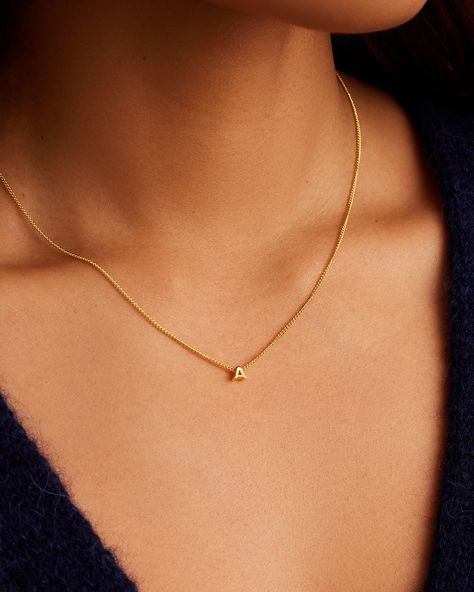 Dainty Gold Necklaces, Jewelry Tour, Everyday Gold Necklace, Forever Necklace, Alphabet Necklace, Gold Letter Necklace, Stylish Necklace, Alphabet Design, Dainty Gold Necklace