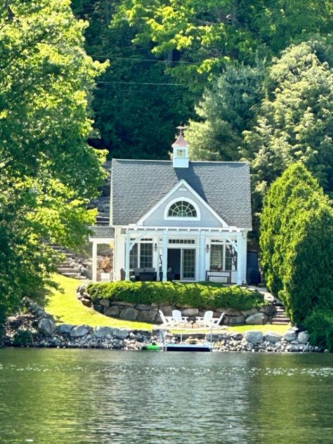 Cottage On The Water, Small Waterfront Cottage, Tiny Home Lake House, Cottage House Tour, Waterfront Homes Lake Cottages, Small Lake House Plans Open Floor, Minnesota Lake House, Small Lake Cottage Plans, Tiny Lake Cottage