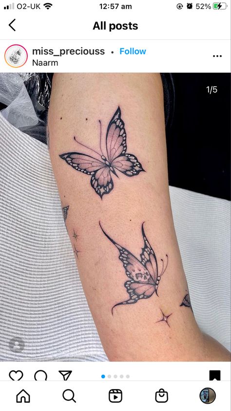 Symmetrical Tattoo Women, Tattoos For Women Small Meaningful, Butterflies Tattoo, Symmetrical Tattoo, Unique Butterfly Tattoos, Hidden Tattoos, Sharpie Tattoos, Henna Tattoo Designs Simple, Cute Little Tattoos