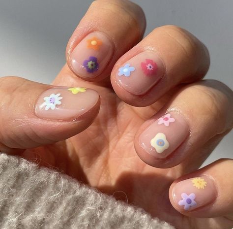 Cute Short Nail Designs, Minimal Nails Art, Cute Short Nails, Hello Nails, Romantic Nails, Nude Nail Designs, Spring Nail Designs, Cute Spring Nails, Korean Summer