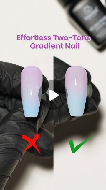 Beetles Gel Polish on Instagram: "💅Effortless Two-Tone Gradient Nail  ✨Using Beetles Gel Pre-shaped Medium Coffin Nail Tips Beetles Travel Diary 36 Colors Gel Nail Polish Set  #beetlesgelpolish #nailtutorial #nailtutorial #nailart #DIYNails #NailTips #NailHacks #GradientEffect #GradientNails #nailtech" Gradient Nails How To, How To Do Gradient Gel Nails, Beetles Gel Nail Polish Ideas, How To Ombre Gel Polish, 2 Tone Nails, Gradient Nails Tutorial, Nail Polish Tutorial, Beetles Gel Polish, Nail Soak