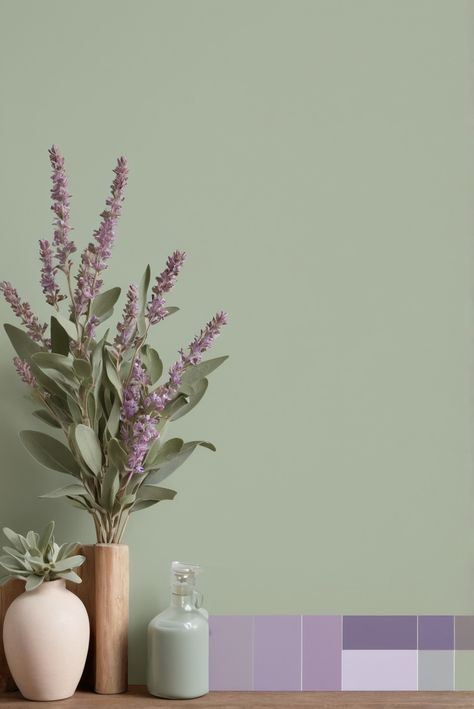 Discover the top 10 amazing benefits of incorporating "a" into your daily routine. Improve your life starting today. #ad     #Colortrend #wallpaint2024  #color2024  #DIYpainting  ##DIYhomedecor  #Fixhome Lilac And Green Bathroom, Sage Green And Purple Kitchen, Sage And Lavender Kitchen, Sage Green Lavender Color Palette, Sage And Lavender Bedroom, Soft Green Color Palette, Lilac Color Palette, Lilac And Sage, Lilac Room