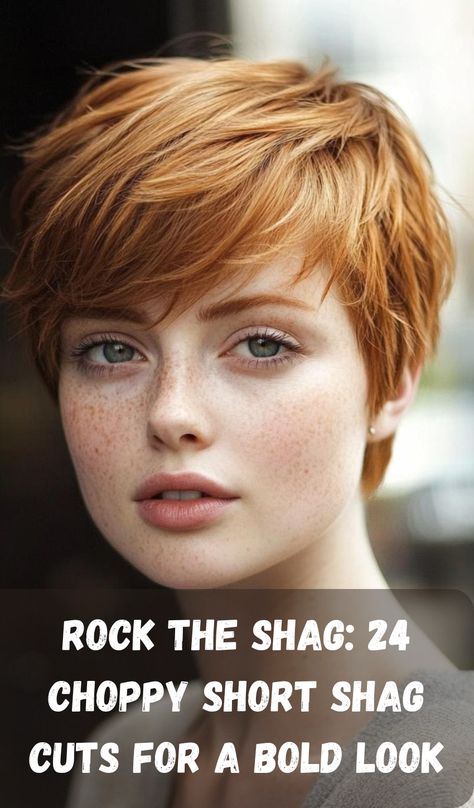 Go bold with a short shag cut! These 24 choppy styles combine texture, layers, and attitude for a modern, edgy look that’s perfect for anyone wanting to make a statement. Suzi Quatro Hair, Short Hair With Choppy Bangs, Short Shag With Bangs Thick Hair, Short Choppy Shag Haircut, Shaggy Pixie Mullet Straight Hair, Short Layered Shag Haircuts, Wild Short Hair, Mini Shag Haircut, Short Shaggy Haircuts With Bangs