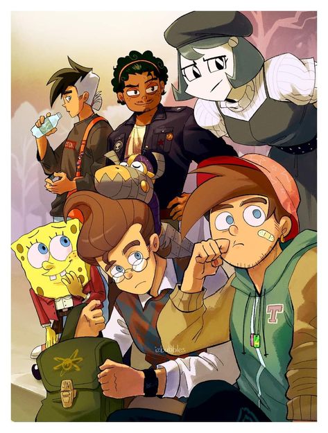 Izbubbles Nickelodeon, Nicktoons Crossover, Group Hangout, Cave People, Nicktoons Unite, Going Ghost, Cartoon Fanart, Timmy Turner, Nickelodeon Cartoons