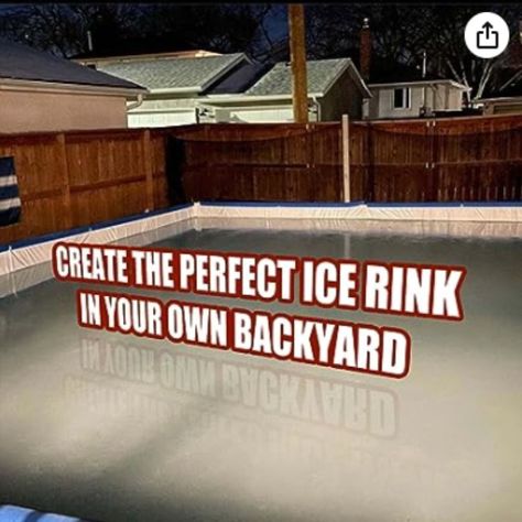 MAKE YOUR OWN ICE RINK: Have fun outdoors this winter season with the RinkMaster Rink Liner - an easy-to-use plastic tarp that creates an unbeatable ice rink experience in the comfort of your own backyard CREATE A SMOOTH, EVEN SURFACE IN MINUTES: The Rink Liner is a single sheet of poly plastic, with no seams, grommets or heat-welds HEAVY DUTY PLASTIC THAT CAN STAND UP TO SUN OR SNOW Home Ice Rink, Ice Skating Training, Backyard Rink, Hockey Practice, Hockey Training, Diy Socks, Skating Rink, Ice Rink, Training Tools