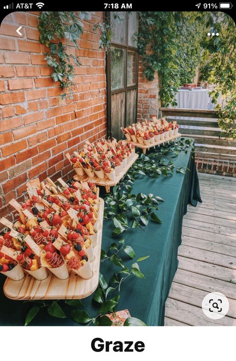 Charcuterie Station, Wedding Starters, Charcuterie Cup, Charcuterie Cones, Individual Charcuterie, Charcuterie Board Wedding, Cocktail Hour Food, Wedding Diys, Wedding Snacks