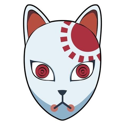 Tanjiro Fox Mask, Anime Tats, Anbu Mask, Demon Slayer Tanjiro Kamado, The Demon Slayer, Mask Sticker, Madara Wallpaper, Pumkin Carving, Demon Slayer Tanjiro