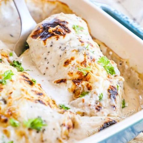 Baked Cream Of Mushroom Chicken, Seasoned Chicken Breast, Easy Chicken Casserole, Cream Of Mushroom Chicken, Campbells Soup Recipes, Easy Chicken Casserole Recipes, Chicken Casserole Easy, Chicken Mushroom Recipes, Quick Chicken Recipes