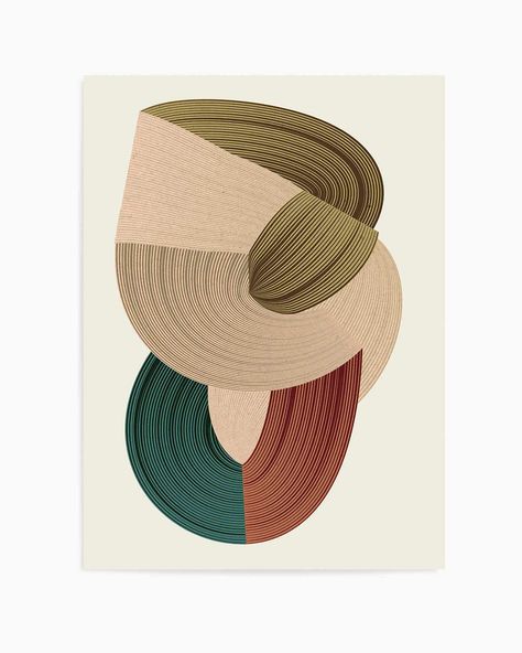 Transform your home's decor with Fibers I by Design Fabrikken, a stunning wall art print featuring an abstract geometric artwork in modern brown tones. Perfect for enhancing your living room, bedroom, dining room, office, or creative space, this high quality abstract artwork serves as a stunning focal point or complements an existing gallery wall. Whether you're an art enthusiast or simply seeking to elevate your surroundings with beautiful art, this artwork is an ideal choice for any modern hom Abstract Shell Art, Wall Art Organic Shapes, Organic Shapes Artwork, Geometric Shell Wall Art, Shaped Rugs, Abstract Geometric Art Print, Extra Large Art, Geometric Artwork, Abstract Art Design