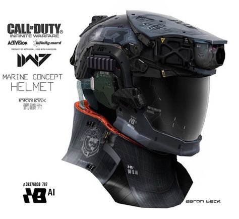 Call of Duty #Mechanical Helmet Tactical Helmet Design, Sci Fi Helmet Design, Future Helmet, Scifi Helmet, Sci Fi Helmet, Futuristic Soldier, Sci-fi Helmet, Soldier Helmet, Futuristic Helmet