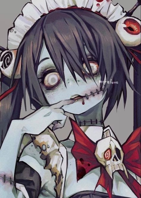 Cute Zombie, Tv Head, Pink Tumblr Aesthetic, Zombie Girl, Creepy Art, Dark Anime, Dark Wallpaper, Art Reference Photos, Anime Character Design