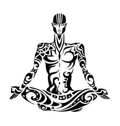 Meditation Tattoo Men, Meditating Tattoo, Person Meditating, Meditation Tattoo, Yoga Man, Space Tattoos, Man Silhouette, Chakra Tattoo, Heaven Tattoos