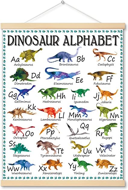 Chart For Preschool, Dinosaur Names, Name Activities Preschool, Dinosaur Classroom, Dinosaur Activities Preschool, Dinosaur Alphabet, Alphabet Chart, Alphabet Learning, Teaching Posters