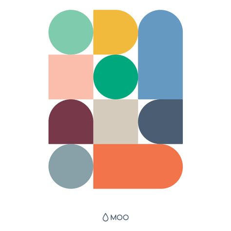 MOO’s Head of Brand Design on how to build a color palette for your brand - MOO Blog How To Build A Color Palette, Geometric Branding Design, Color Palette Graphic Design, Color Palette Branding, Branding Pattern, Geometric Graphic Design, Mises En Page Design Graphique, Harmony Design, 타이포그래피 포스터 디자인