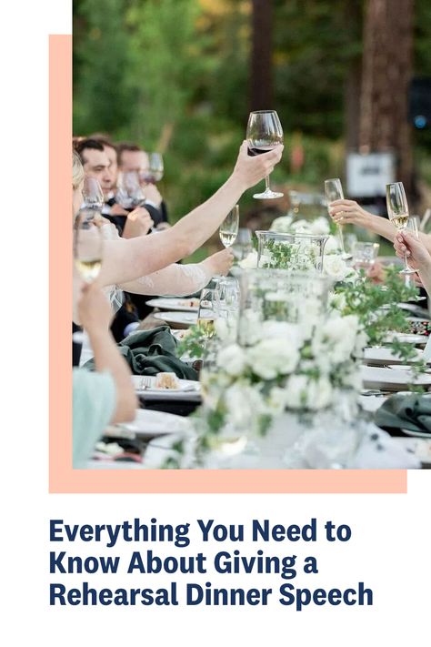 Rehearsal dinner speech guide Rehearsal Dinner Music Playlist, Rehearsal Dinner Speech, Dinner Toast, Toast Ideas, Meant To Be Together, Word Of Advice, Wedding Rehearsal Dinner, Couple Relationship, Ins And Outs