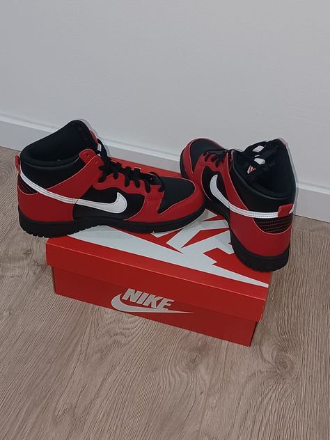 Shoes Dunk High, Nike Dunk High, Nike Dunk, Nike Dunks, Deadpool, White Black, White And Black, University, Nike