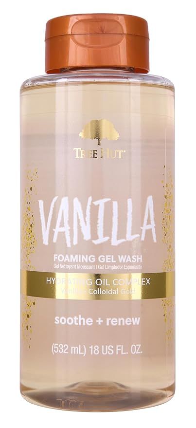 Tree Hut Vanilla Nourishing & Moisturizing Foaming Gel Wash, 18 oz., Hydrating Tree Hut Vanilla, Shea Butter Moisturizer, Pamper Skin, Vanilla Fruit, Foaming Body Wash, Homemade Body Butter, Sugar Body, Sugar Body Scrub, Natural Moisturizer