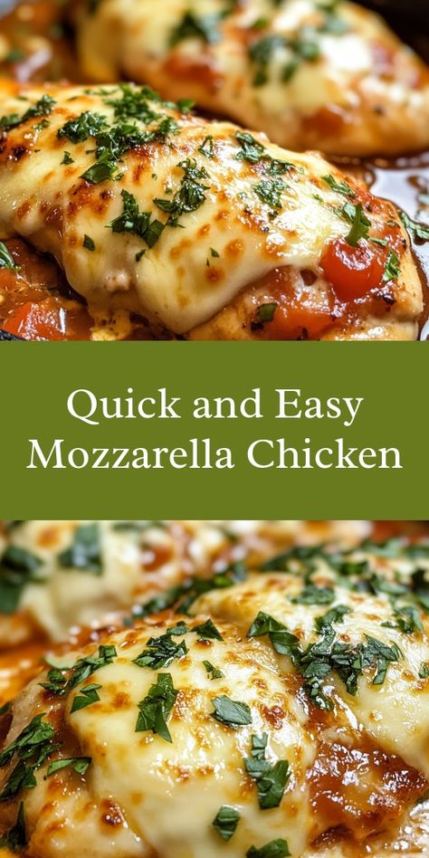 As I prepared the mozzarella chicken on a cozy Sunday, laughter filled the kitchen with my partner and kids. The aroma brought back cherished family gatherings, making it a comforting ritual that turned an ordinary day into a delightful celebration. Easy Mozzarella Chicken, Dinner With Fresh Mozzarella, Mozzarella And Chicken Recipes, Mozzarella Chicken Recipe, Baked Chicken Mozzarella Recipes, Mozzarella Recipes Dinner Tonight, Cheesy Mozzarella Chicken Bake, Slow Cooker Cheesy Mozzarella Chicken, Recipes Using Fresh Mozzarella Cheese