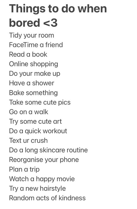 Stuff To Do Not On Your Phone, Activities For When You Are Bored, Things To Do When Feeling Down, Things To Do Instead Of Being On Phone, Things To Do On Facetime, Bored With Life, Bullet Journal Birthday Tracker, Boost Motivation, Happy Movie