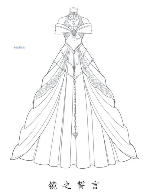 Anime Dress Drawing Outfits, Medieval Dress Drawing Reference, Dress Refrence Art, Fantasy Dress Design Sketches, Anime Dress Sketch, Manga Dress Drawing, Victorian Hairstyles Drawing, Anime Dress Drawing Sketch, Dress Drawing Base