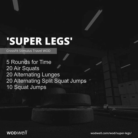 5 Rounds for Time; 20 Air Squats; 20 Alternating Lunges; 20 Alternating Split Squat Jumps; 10 Squat Jumps Amrap Leg Workout, Back Squat Wod Crossfit, Leg Wod Crossfit, Crossfit Leg Workout, Crossfit Legs, Crossfit Workout Program, Alternating Lunges, Wods Crossfit, Crossfit Workouts Wod