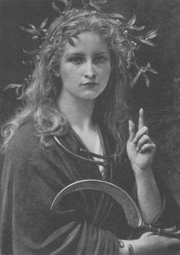 Vintage Image of a Druid Priestess with her Golden Sickle and Mistletoe in her hair Origin Of Christmas, Francis Picabia, Celtic Art, Witch Aesthetic, Vintage Portraits, Celtic Jewelry, Art History, Drake, Art Inspo