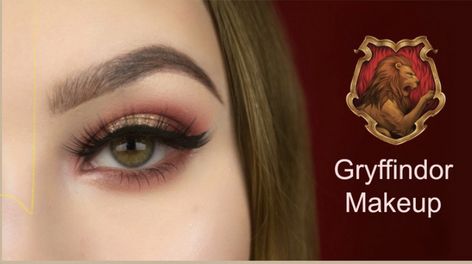 Gryffindor Makeup, Harry Potter Makeup, A Spoonful Of Sugar, Gryffindor Aesthetic, House Series, Fantasy Magic, Celebrity Style Red Carpet, Hogwarts Houses, Costume Makeup