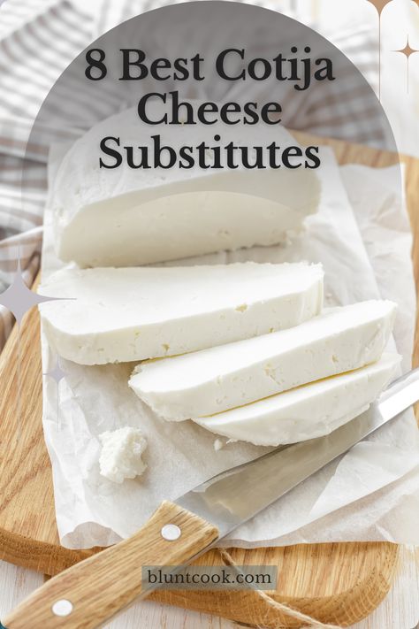 Out of Cotija cheese? No problem! Explore our guide to discover the 8 best substitutes for Cotija cheese, including flavor profiles, textures, and uses in various dishes. Whether you're making tacos, salads, or dips, find the perfect alternative to suit your taste! Cotija Cheese Recipes, Making Tacos, Cheese Substitute, How To Make Taco, Manchego Cheese, Gorgonzola Cheese, Kinds Of Cheese, Cheese Pairings, Cotija Cheese