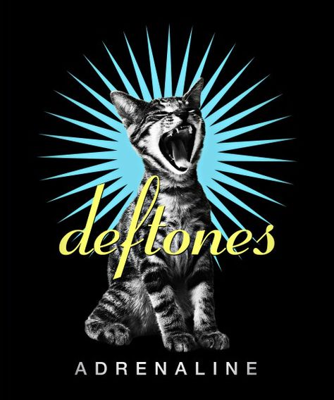 Deftones cat Adrenaline Deftones Cat, Deftones Lyrics, Arte Art Deco, Poster Color, Paper Note, Dorm Posters, Cat Poster, Dark Grunge, Cat Hoodie