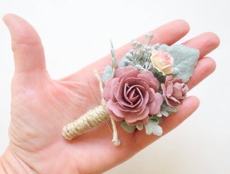 Mauve Boutonniere, 2017 Hairstyles, Boutonniere And Corsage, Silver Eucalyptus, Flowers At Wedding, Boutonniere Ideas, Wedding Boutonnieres, Wrist Corsages, Prom Corsage