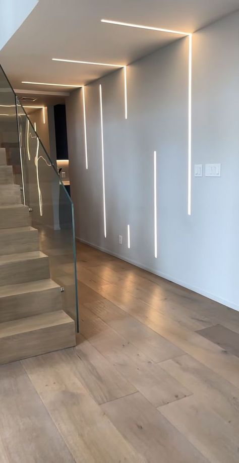 Metro Boomin Trance, Led Hallway Lighting, Townhouse Ideas, Diy Construction, Metro Boomin, House Interior Design Styles, Modern Renovation, House Ceiling Design, Home Lighting Design