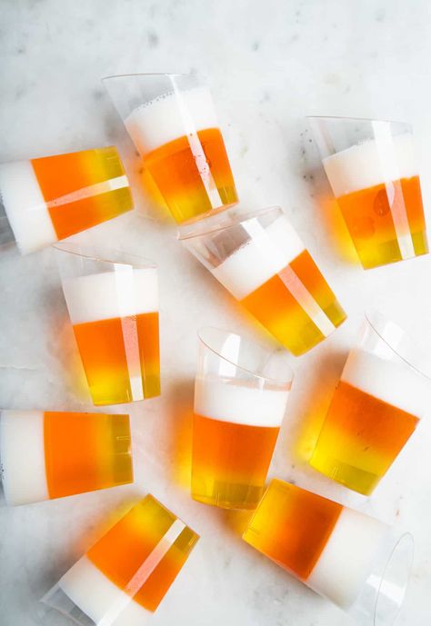 Colorful layered Candy Corn Jello Shots with Vodka are sure to be a hit! You’ll love the fun and fruity flavors, festive presentation, and refreshing hit of vodka! Jello Shots With Vodka, Shots With Vodka, Dear Alcohol, Candy Corn Jello, Yummy Shots, Homemade Flatbread Recipes, Candy Corn Jello Shots, Easy Weeknight Recipes, Jello Shots Vodka