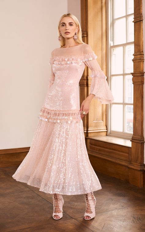 Temperley London Sylvan Paillette-Embellished Sequined Silk Dress Temperley London Bridal, Celebrity Stylist, Pink Gown, London Spring, Temperley London, London Dresses, Feminine Dress, Story Inspiration, Fashion 2020