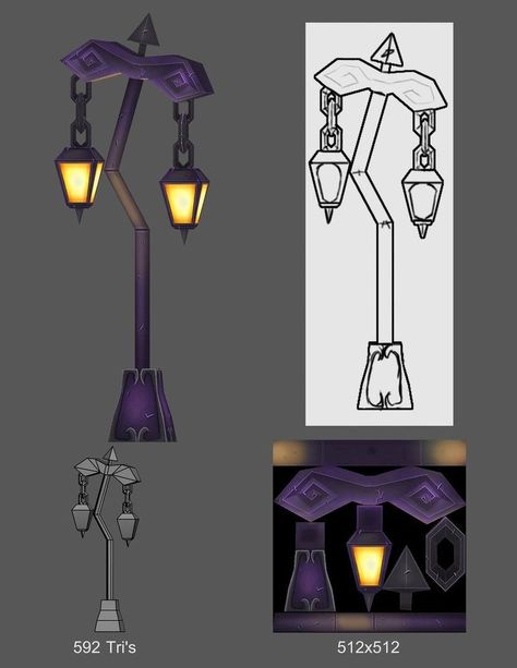 Lantern Outline, Maya Modeling, Halloween Diorama, Art Outline, Game Textures, Props Concept, Environment Props, 3d Ideas, Game Props