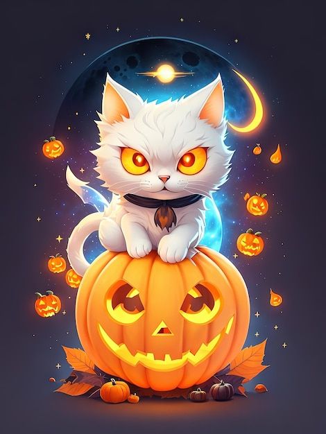 Angel Stitch, Thailand Gifts, Halloween Kunst, 2d Game Art, Halloween Artwork, Witch Cat, Cat Pumpkin, Halloween Pictures, Jolie Photo