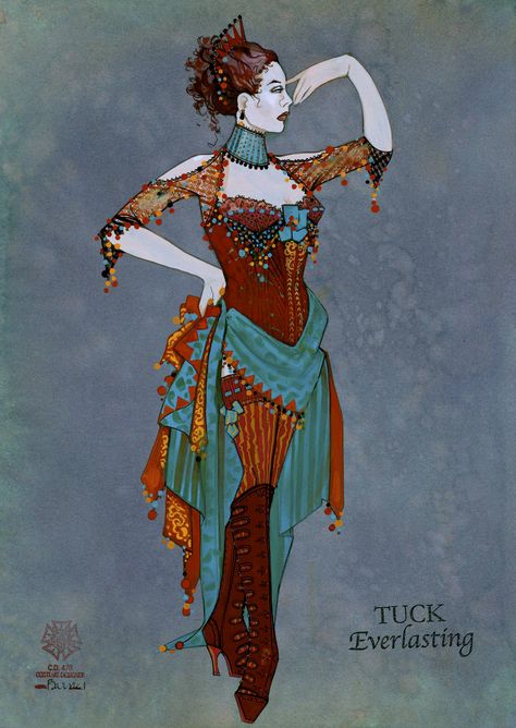 TUCK EVERLASTING Country Carnival, Gregg Barnes, Greg Barnes, Costume Design Sketch, Carnival Girl, Tuck Everlasting, Broadway Costumes, Carnival Costume, Theatre Costumes