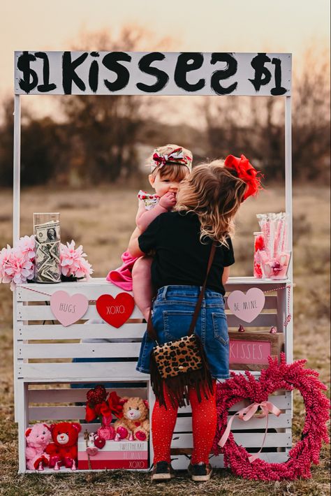 Kissing Booth Decor, Kissing Booth Ideas, Kissing Booth Photoshoot, Valentines Kissing Booth, Diy Kissing Booth, Crate Stand, Vday Photoshoot, Valentine's Photoshoot, Vday Photos