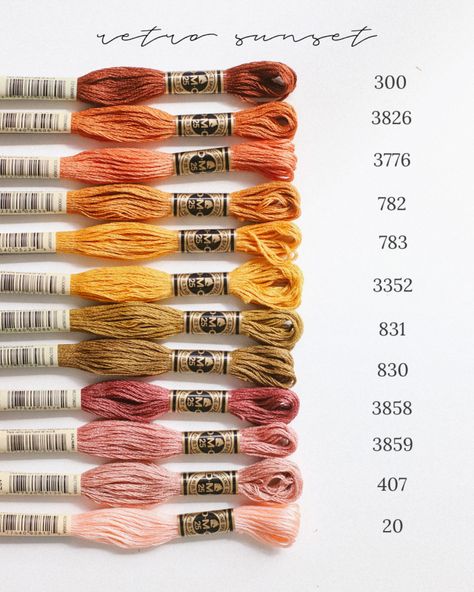 Dmc Thread Color Combinations, Dmc Floss Color Combinations, Dmc Floss Chart Color Palettes, Dmc Thread Color Palettes, Dmc Color Combos, Dmc Embroidery Floss Color Palettes, Embroidery Color Combinations, Dmc Color Palette, Embroidery Color Palette