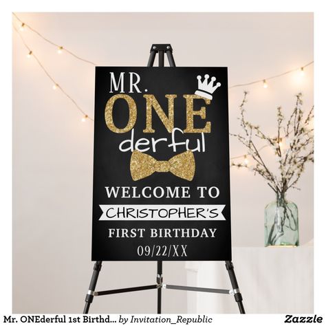 Mr Onederful Birthday Cake, Mr Onederful Birthday Party Ideas, 1st Birthday Welcome Sign, Mr Onederful Birthday, Onederful Birthday, Mr Onederful, Boys First Birthday Party Ideas, Birthday Welcome Sign, Party Welcome Sign