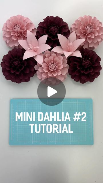 Hey, I’m Judy 👋🏻 Paper Flower Art + Tutorials on Instagram: "Here is the quick tutorial video for the Mini Dahlia 2 - template is up in my Etsy shop, link in bio! I will be putting a direct link in my stories as well. Thanks for watching!   Make a paper dahlia with me! I used a little bit more than 2 12x12 sheets of cardstock for one flower that is 4.75” wide.   I will find some time to do a livestream where I’ll be making the paper dahlia step-by-step with my tips and tricks, hopefully later this week!   Happy weekend!  . . . . . . .  #paperflowers #diypaperflowers #cricut #teamcricut #cricutmade #cricutcreations #makeitwithmichaels #etsyfinds #handmadewithlove #weddingflowers #paperrose  #paperart #makersgonnamake #diy #handmade #paperdahlia #dahlia #bouquet #weddingbouquet #paperflora Diy Dahlia Paper Flower, Diy Paper Dahlia, How To Make Paper Flower Bouquet Step By Step, Dahlia Flower Bouquet, Dalia Flower, 2 Template, Paper Dahlia, Dahlia Bouquet, Paper Flower Art