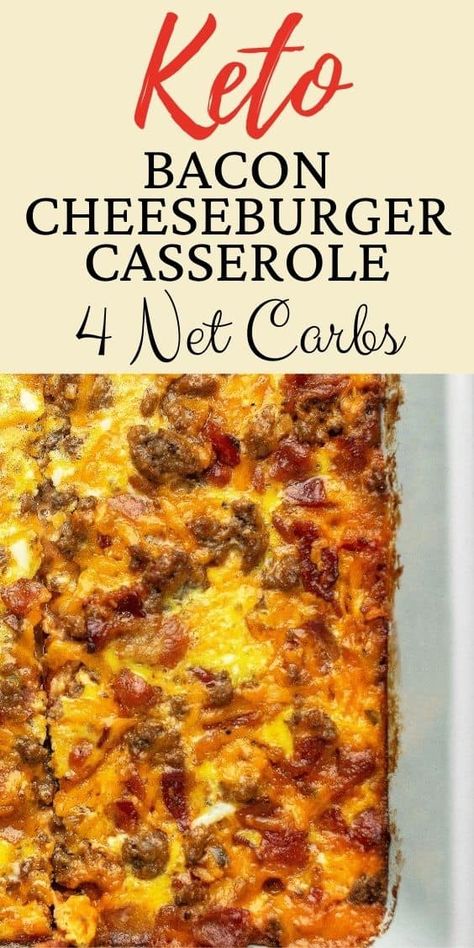 Keto Cheeseburger Casserole, Keto Bacon Cheeseburger, Cheeseburger Casserole Recipe, Keto Cheeseburger, Bacon Cheeseburger Casserole, Keto Bacon, Keto Beef Recipes, Cheeseburger Casserole, Keto Casserole