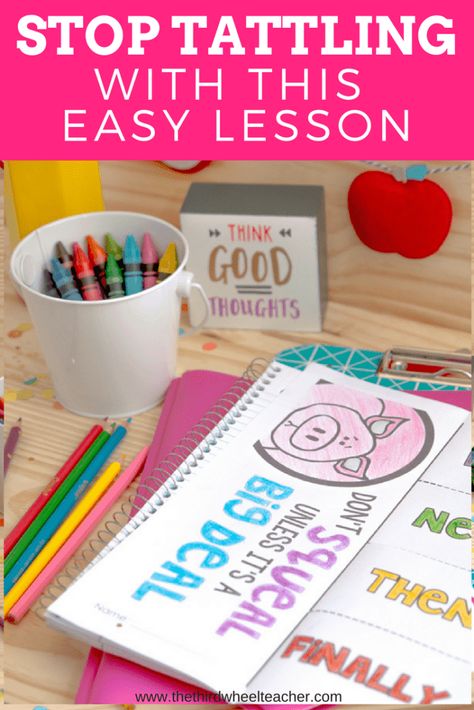 Stop Tattling, Tattling Vs Reporting, The Third Wheel, Science Writing, Classroom Anchor Charts, Classroom Expectations, Social Skills Activities, Teaching Social Skills, Classroom Routines