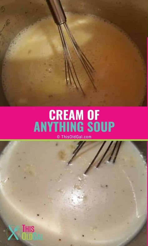 Cream Based Soup Recipes, Cream Of Anything Soup, Cream Of Soup, Soup Base Recipe, Cream Of Anything, Cream Of Vegetable Soup, Cream Of Onion Soup, Kitchen Knowledge, Cream Based Soups