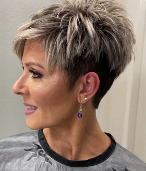 Undercut Pixie Edgy Over 50 Fine Hair, Short Spikey Hair For Women, Short Messy Hair Choppy Pixie Cuts, Short Choppy Hair Edgy Messy Pixie Bob Hairstyles, Short Spikey Hair For Women Over 50, Short Pixie Haircuts For Fine Hair, Spiky Pixie Haircut Spikes, Under Cut Pixie, Short Funky Hairstyles