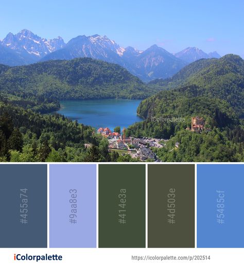 Color palette theme related to alps, highland, Image, lake, mount scenery, mountain, mountain range, mountainous landforms, nature, sky, wilderness, .  Download color palette as Pdf, Adobe swatch and more. Color Palette Theme, Scenery Mountain, Color Palette Ideas, Sky Images, Sky Mountain, Palette Ideas, Colorful Life, Sky Color, Blue Colour Palette