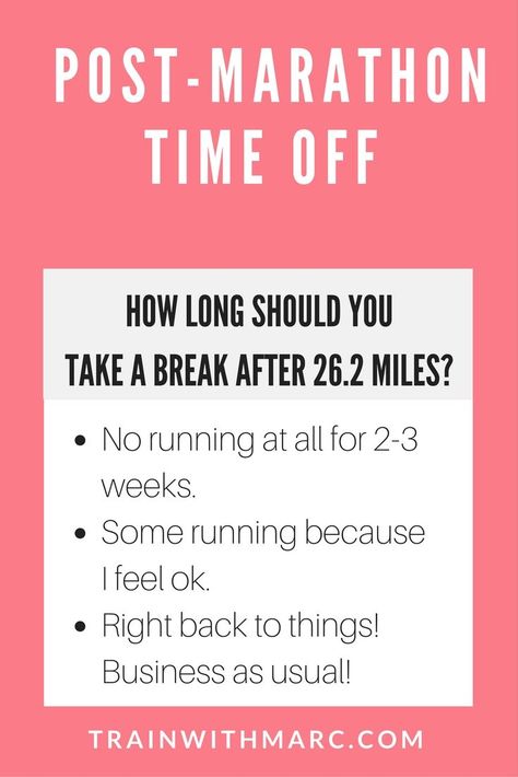 Post-Marathon time off Post Marathon Recovery, Marathon Recovery, Marathon Workouts, Marathon Tips, Running A Marathon, Distance Runner, Ultra Marathon, Half Marathon Training, Running Tips